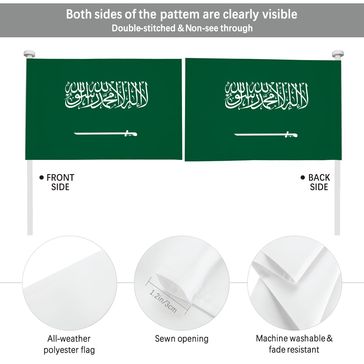 Saudi Arabia Car Flag — RAYAH.club