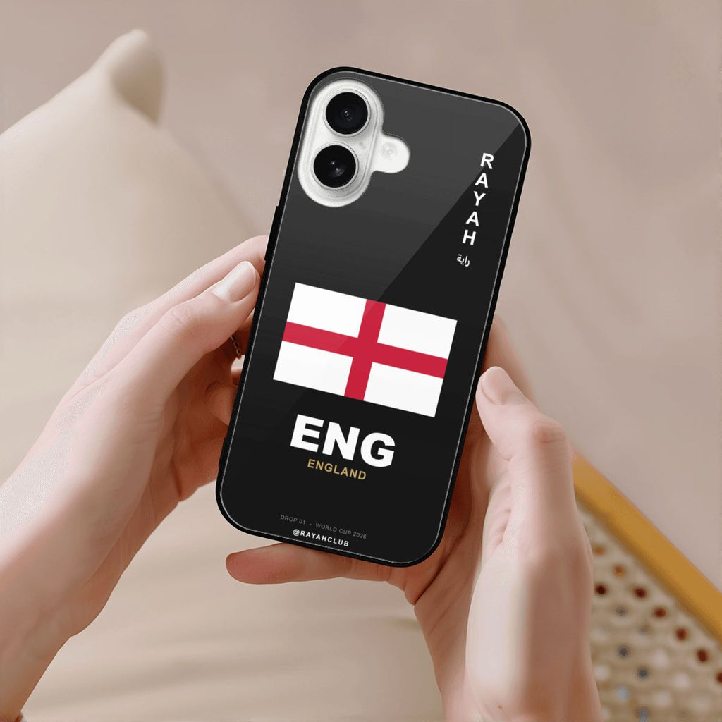England iPhone 16 Glass Case — RAYAH.club