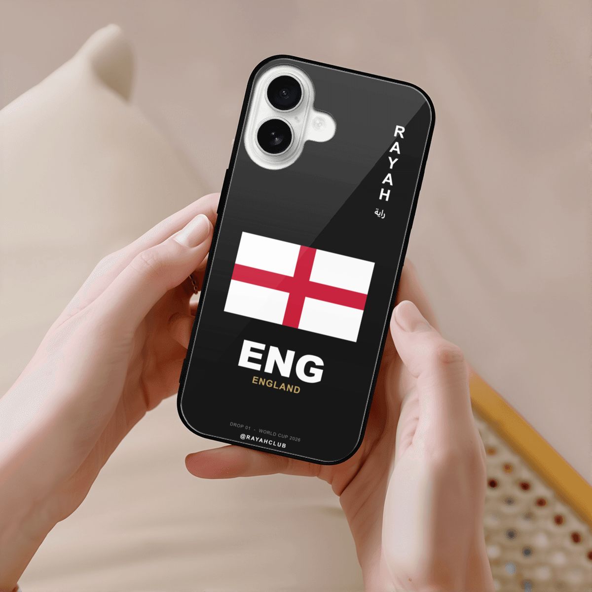 England iPhone 16 Glass Case — RAYAH.club