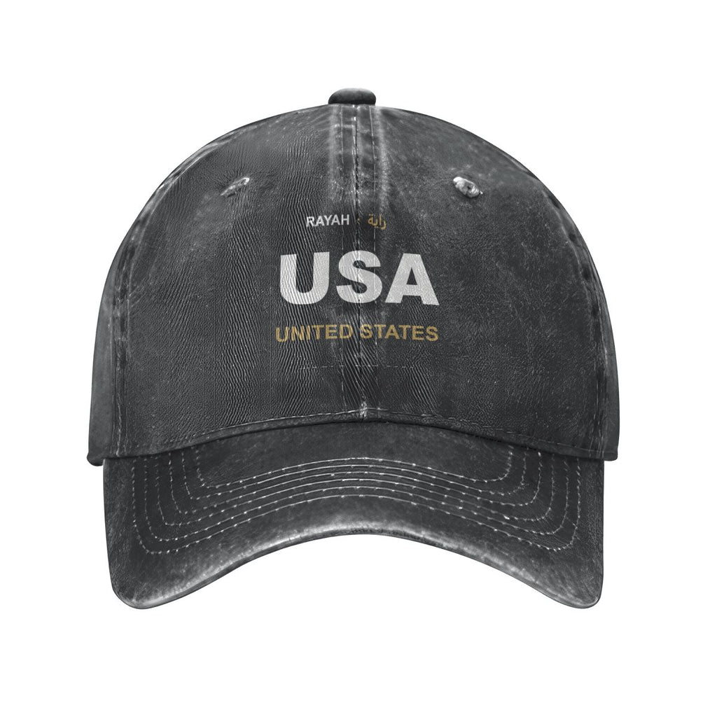 United States Washed Denim Cap — RAYAH.club