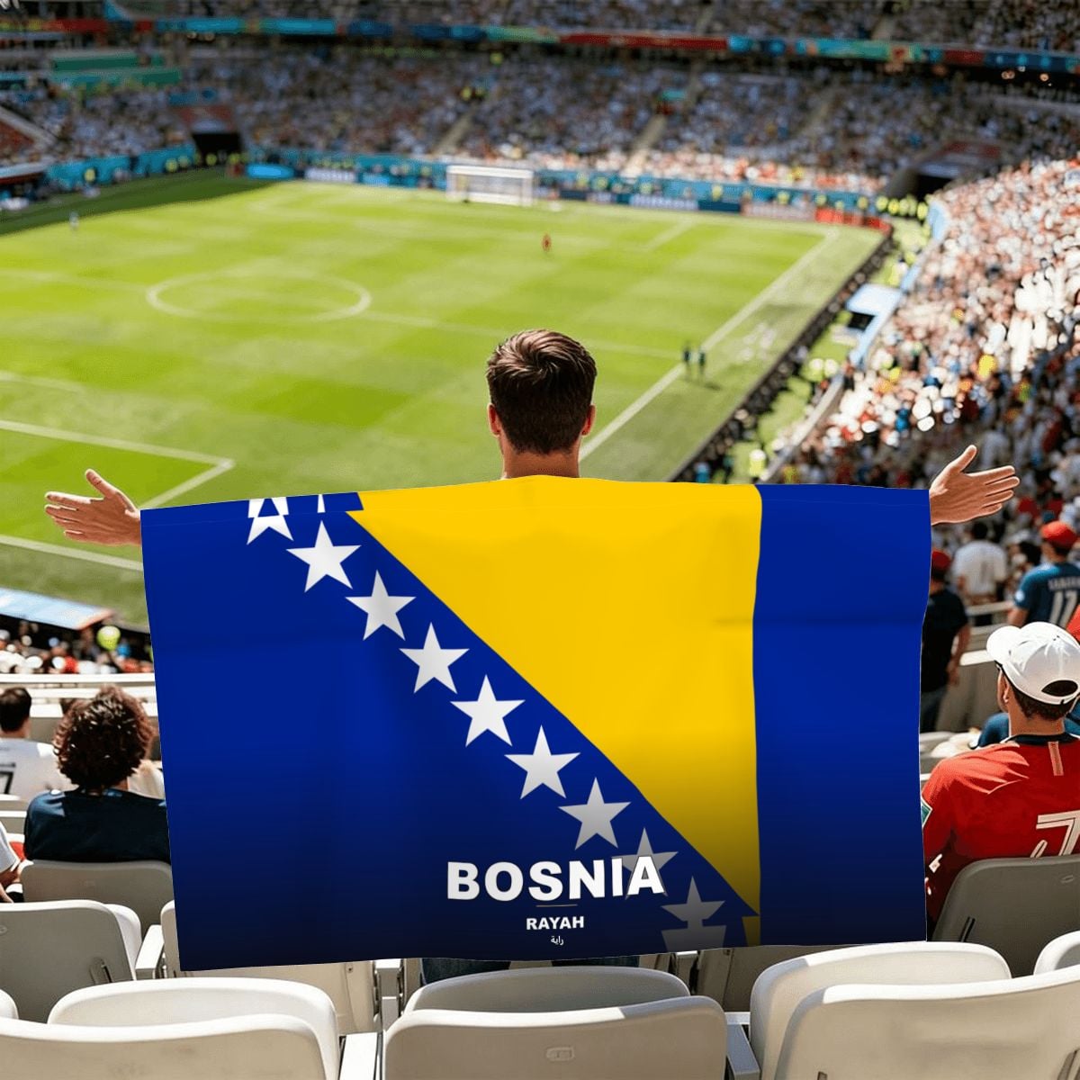Bosnia World Cup 2026 Cape — Fan Flag Wearable