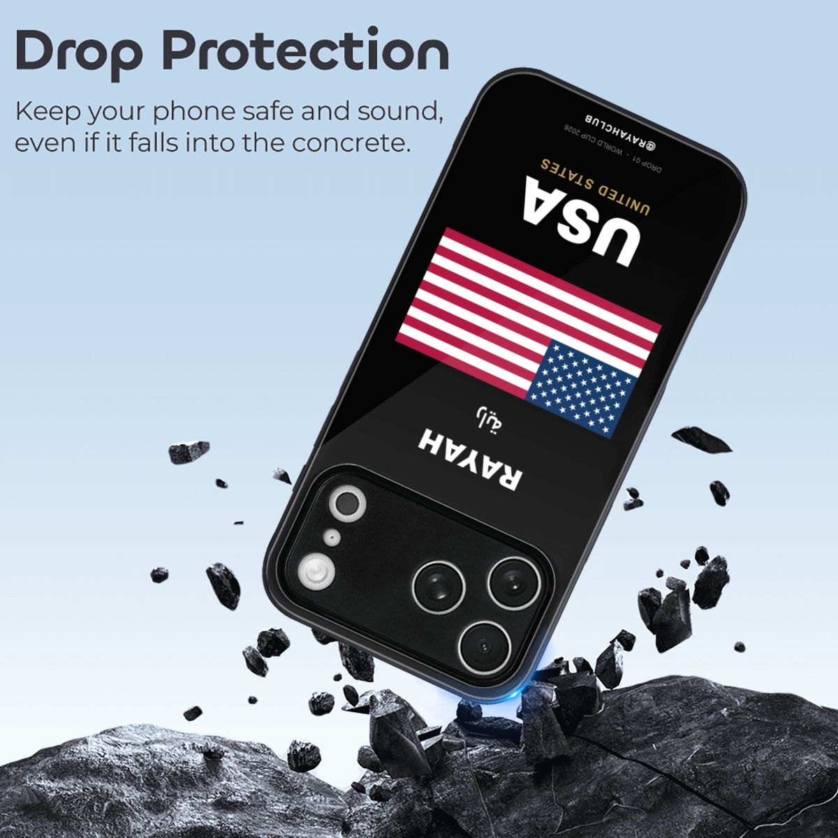 United States iPhone 17 Pro Max Glass Case — RAYAH.club