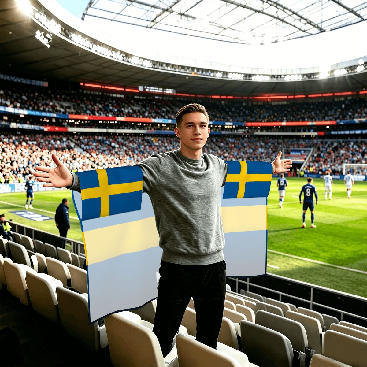 Sweden World Cup 2026 Cape — Fan Flag Wearable