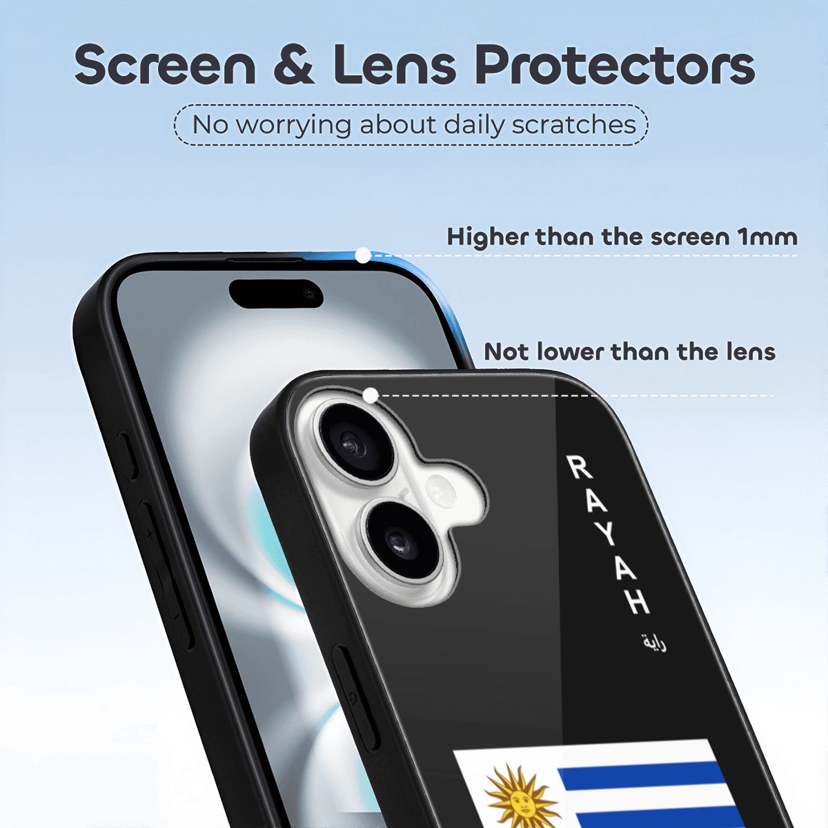 Uruguay iPhone 16 Glass Case — RAYAH.club