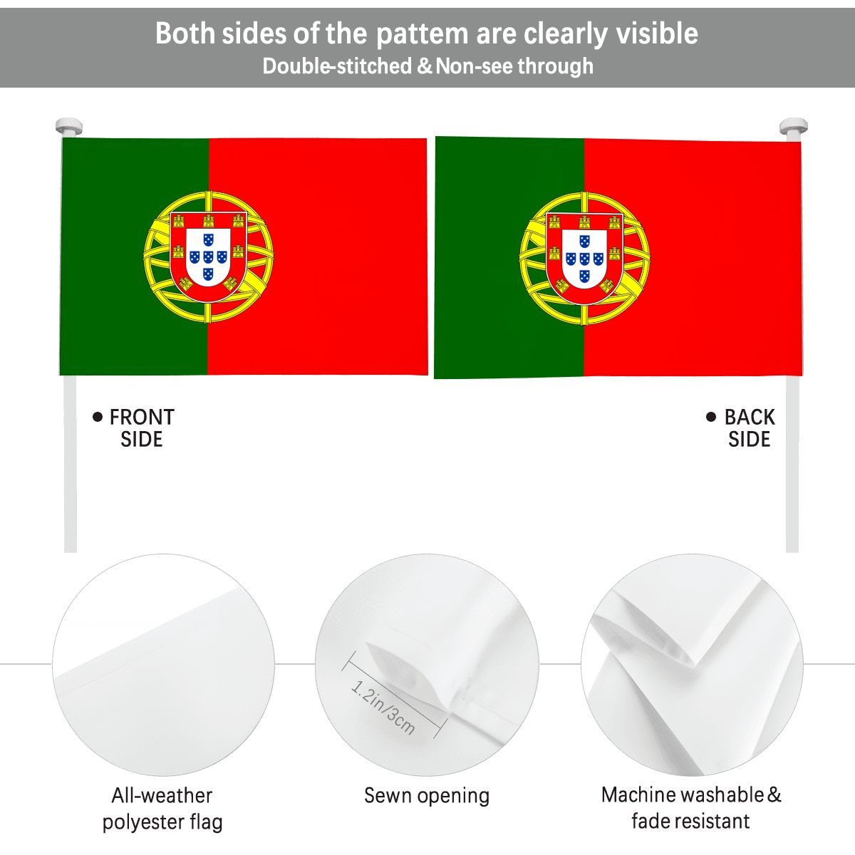 Portugal Car Flag — RAYAH.club
