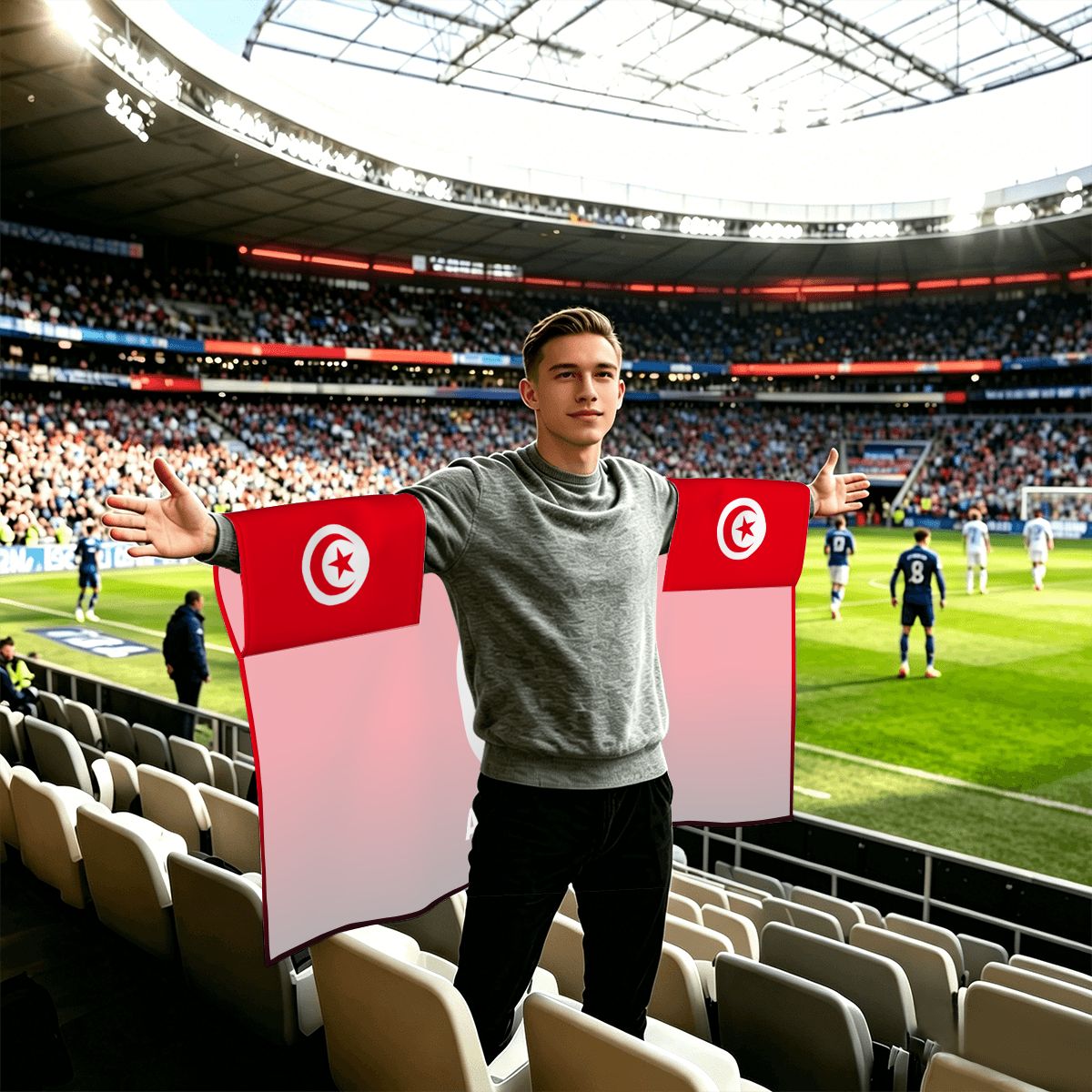 Tunisia World Cup 2026 Cape — Fan Flag Wearable