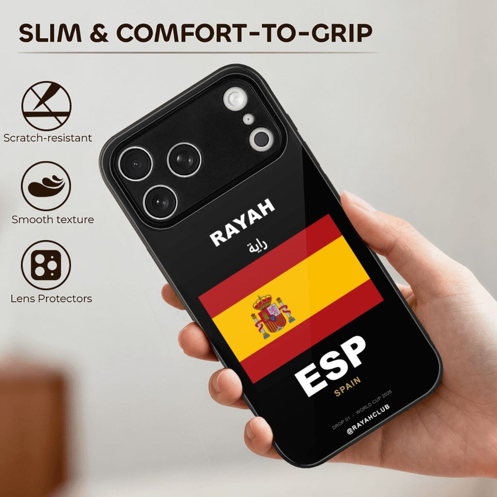 Spain iPhone 17 Pro Max Glass Case — RAYAH.club