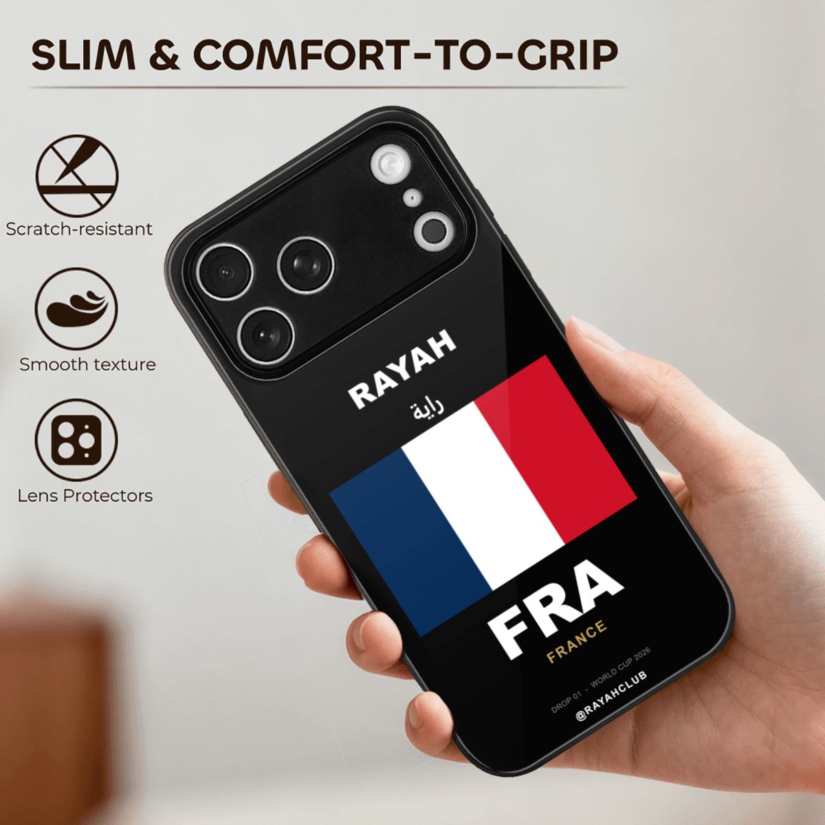 France iPhone 17 Pro Max Glass Case — RAYAH.club