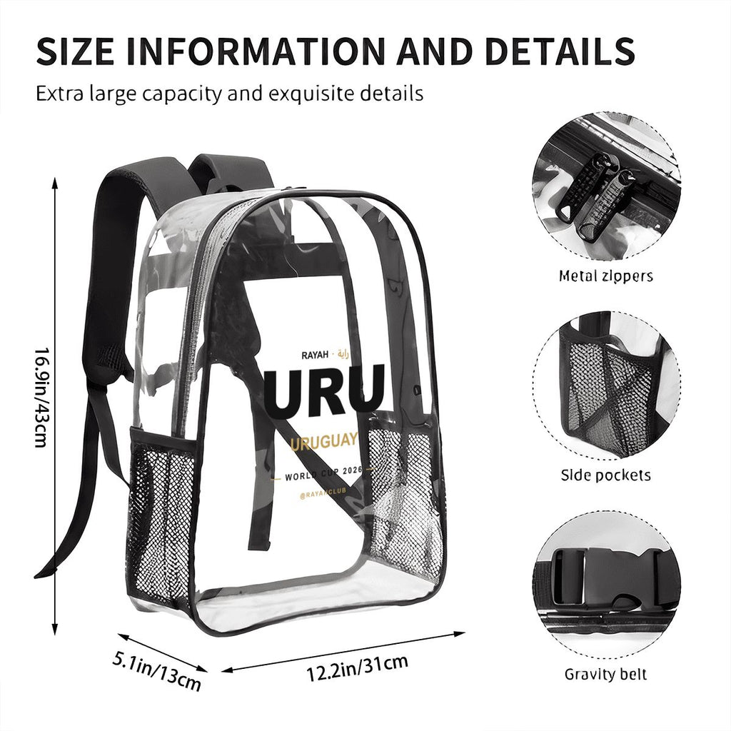 Uruguay Clear Stadium Backpack — RAYAH.club