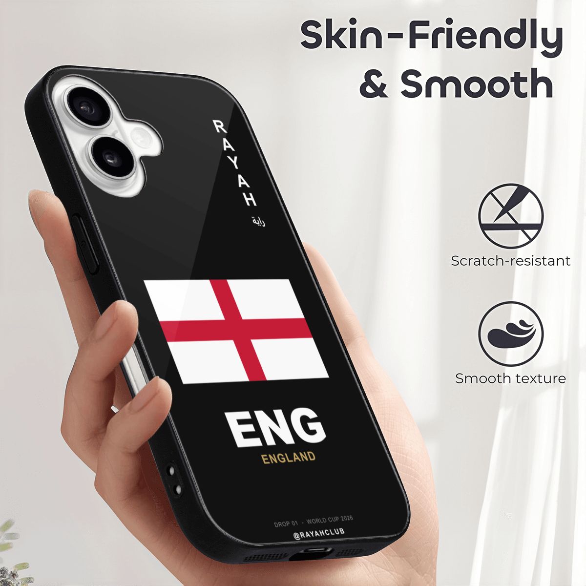 England iPhone 16 Glass Case — RAYAH.club