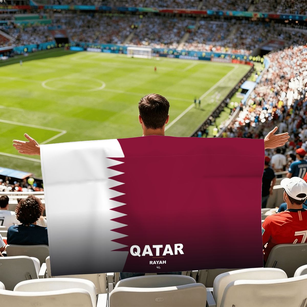 Qatar World Cup 2026 Cape — Fan Flag Wearable