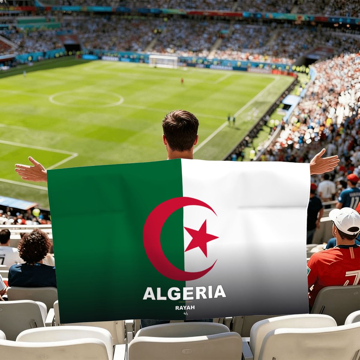 Algeria World Cup 2026 Cape — Fan Flag Wearable