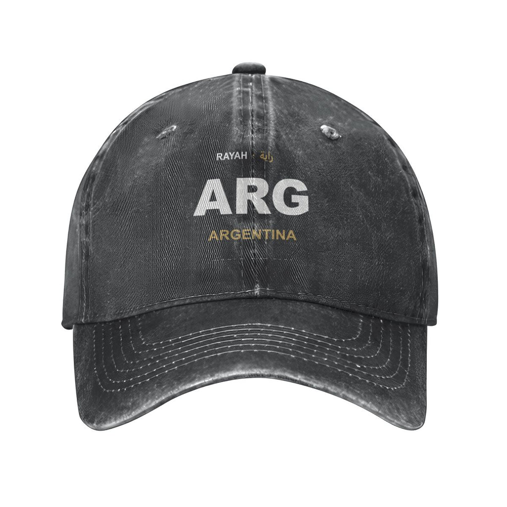 Argentina Washed Denim Cap — RAYAH.club