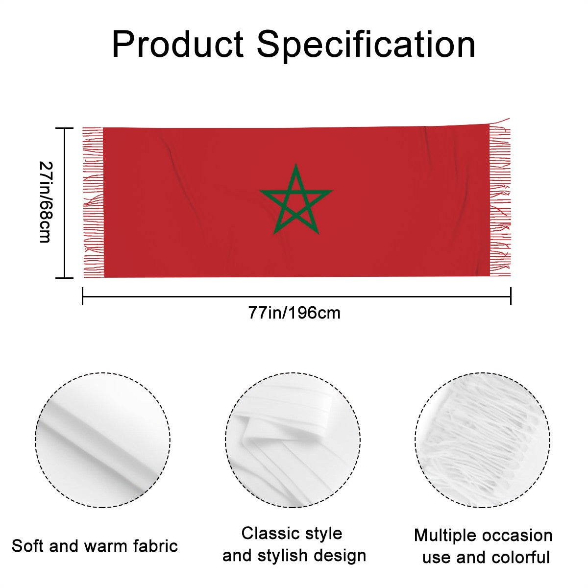 Morocco Fan Scarf — RAYAH.club