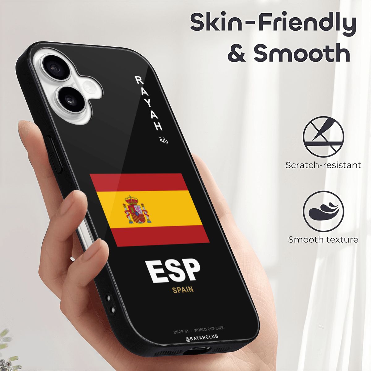 Spain iPhone 16 Glass Case — RAYAH.club