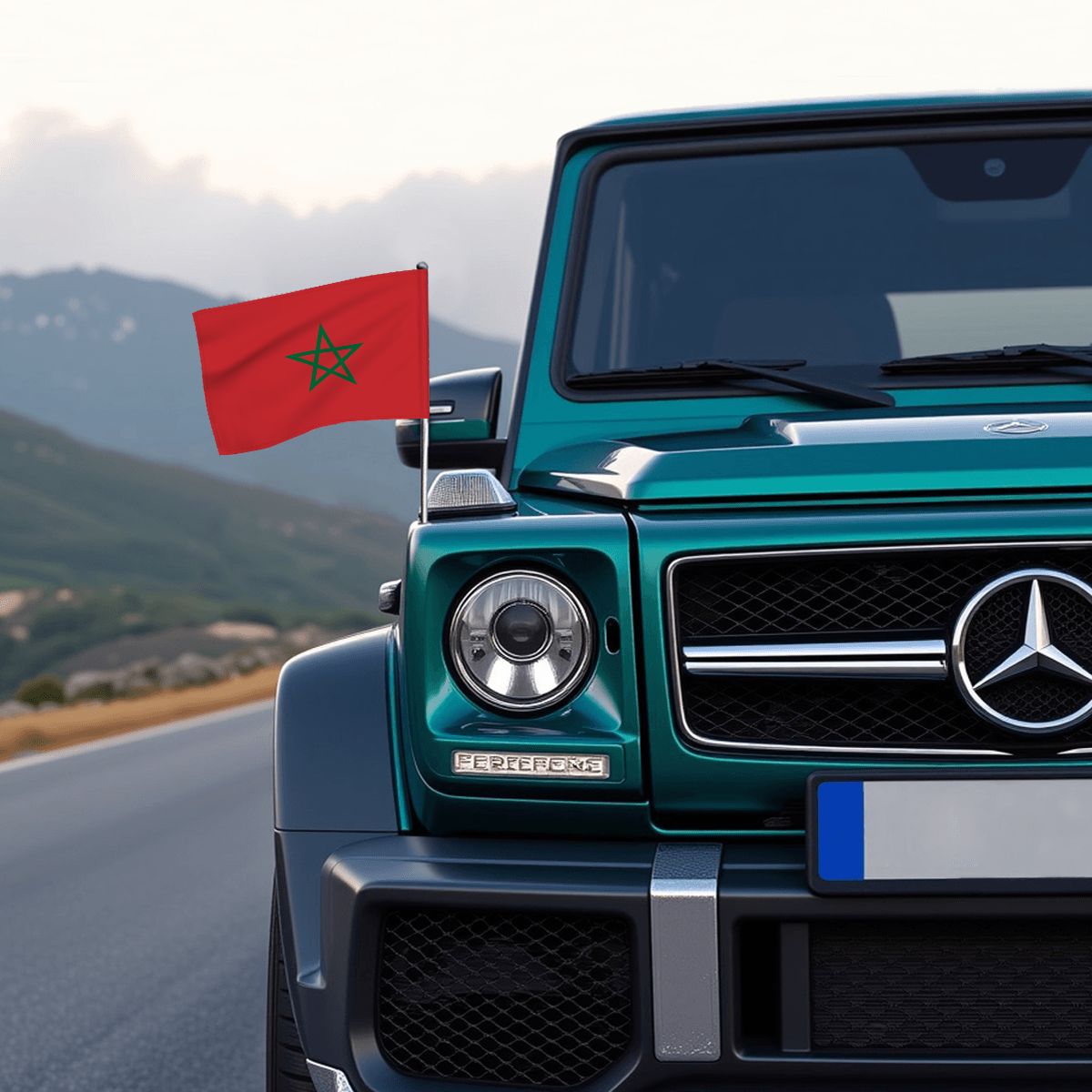 Morocco Car Flag — RAYAH.club