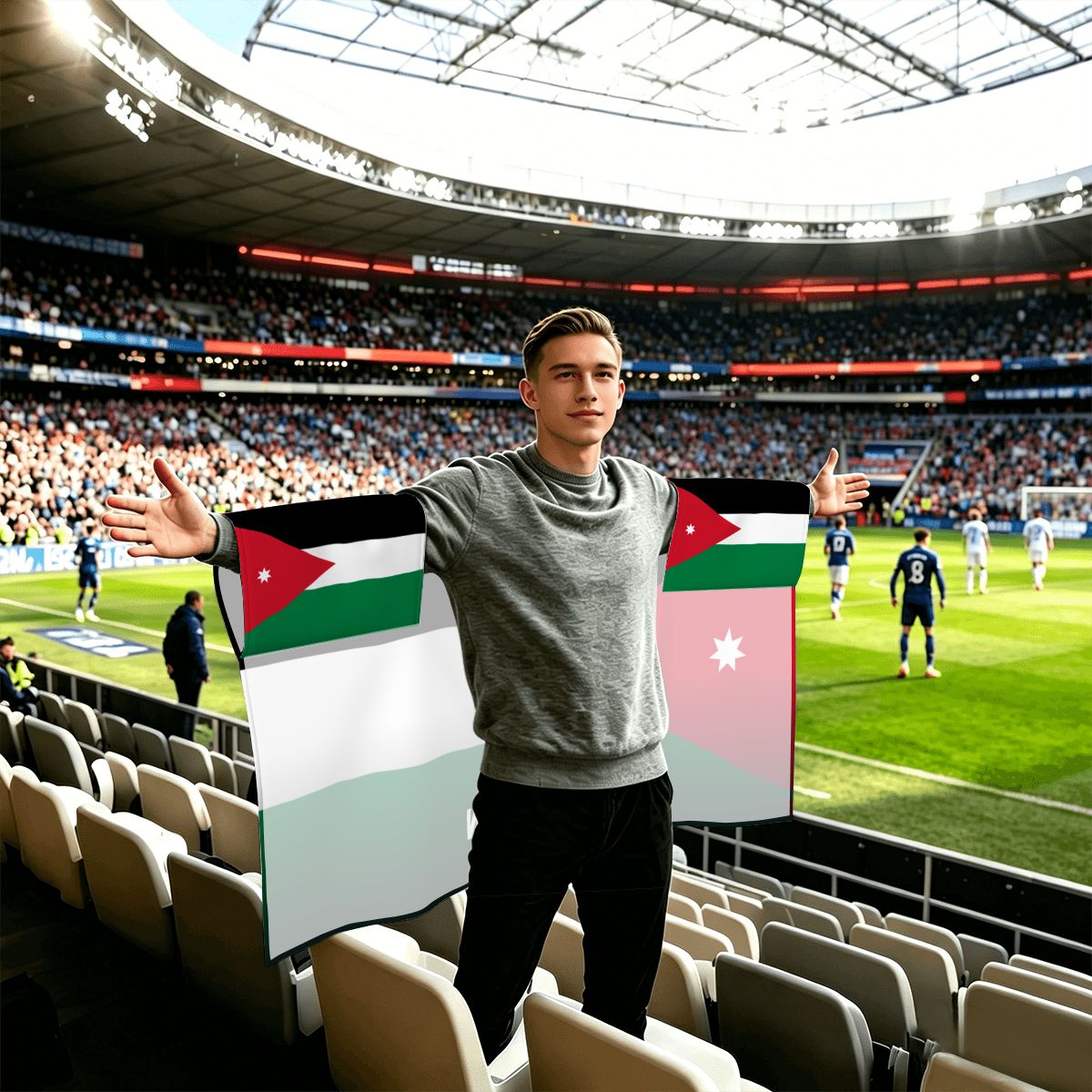 Jordan World Cup 2026 Cape — Fan Flag Wearable