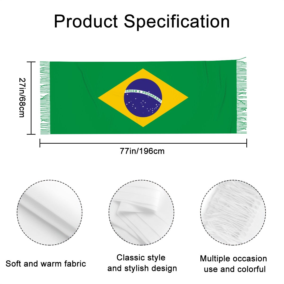 Brazil Fan Scarf — RAYAH.club