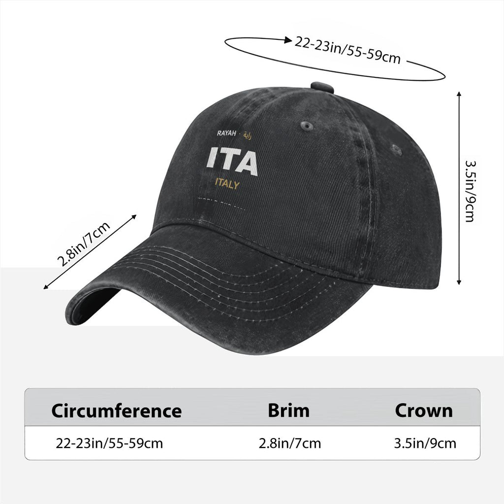 Italy Washed Denim Cap — RAYAH.club