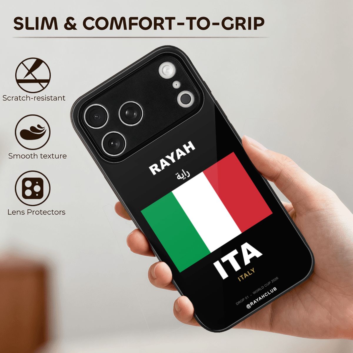 Italy iPhone 17 Pro Max Glass Case — RAYAH.club