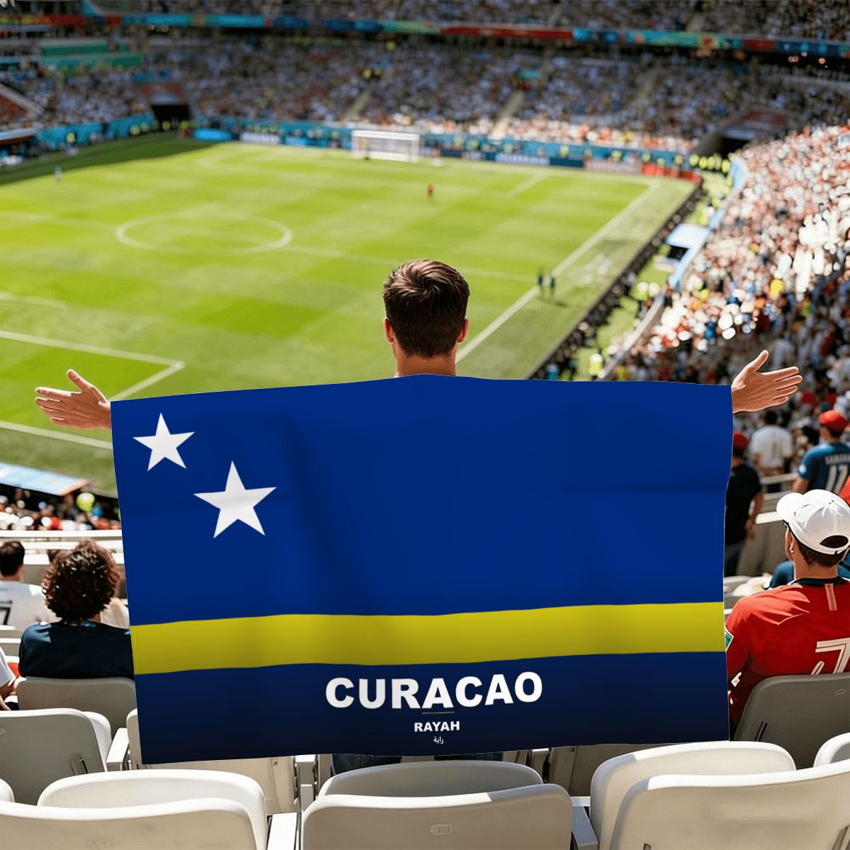 Curacao World Cup 2026 Cape — Fan Flag Wearable