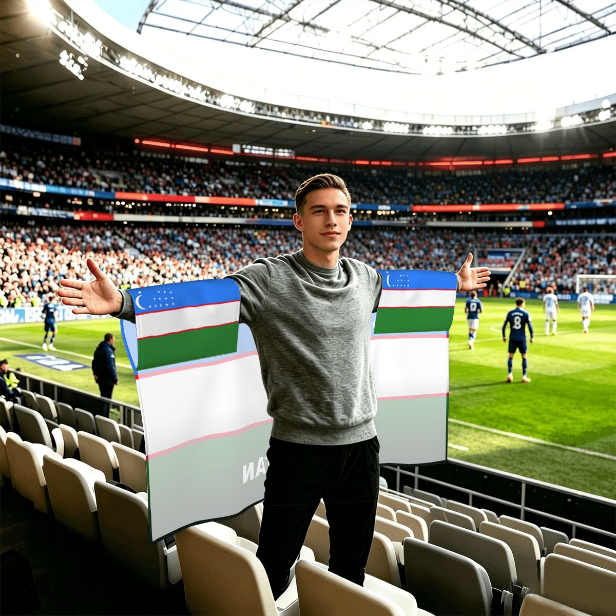 Uzbekistan World Cup 2026 Cape — Fan Flag Wearable