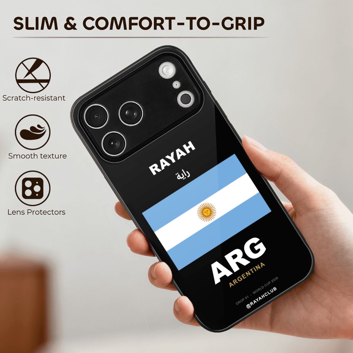 Argentina iPhone 17 Pro Max Glass Case — RAYAH.club
