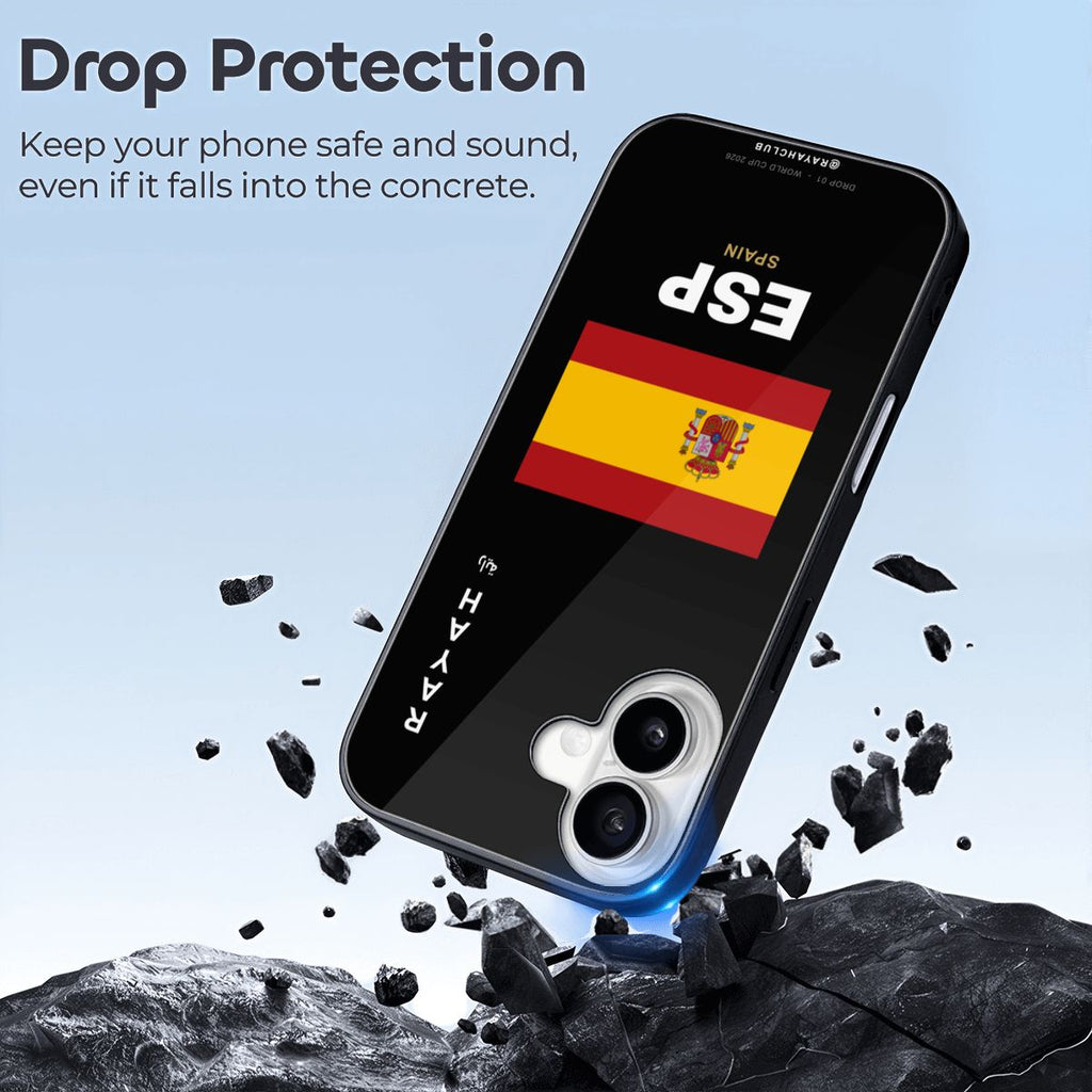 Spain iPhone 16 Glass Case — RAYAH.club