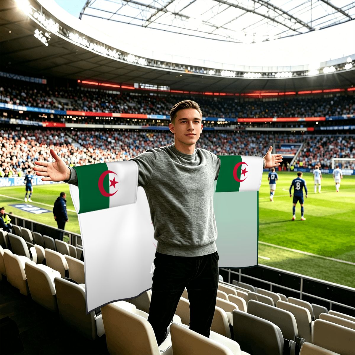 Algeria World Cup 2026 Cape — Fan Flag Wearable