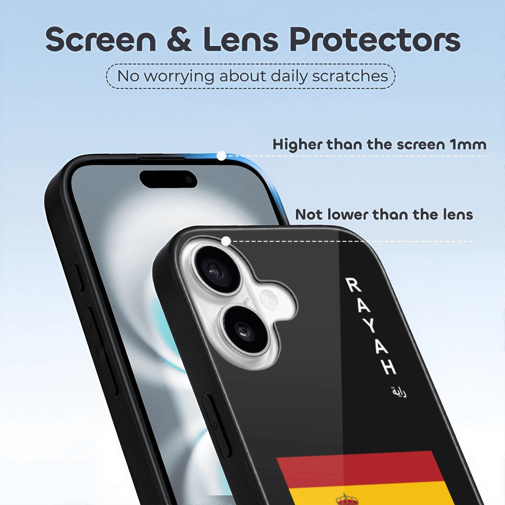 Spain iPhone 16 Glass Case — RAYAH.club