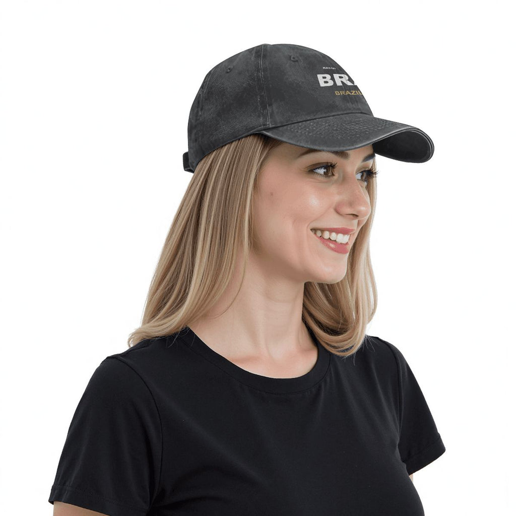 Brazil Washed Denim Cap — RAYAH.club