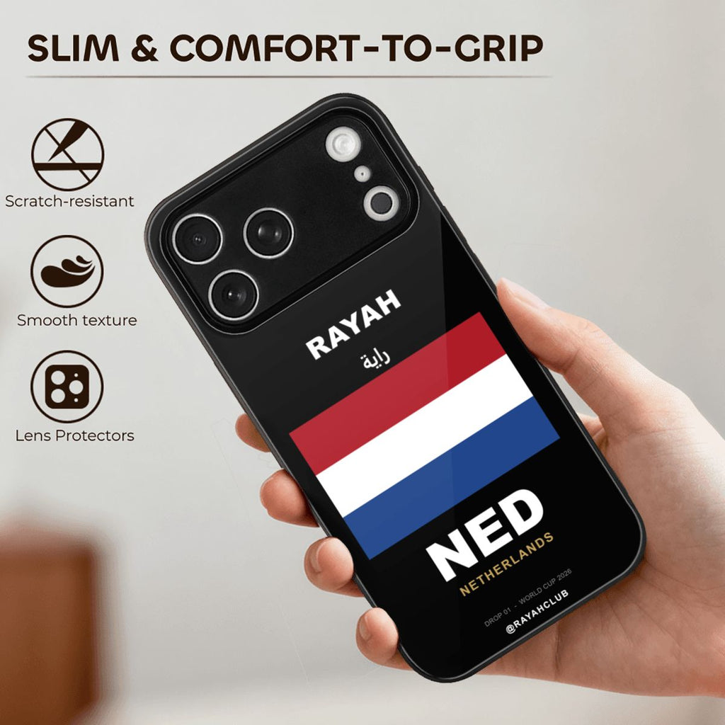 Netherlands iPhone 17 Pro Max Glass Case — RAYAH.club