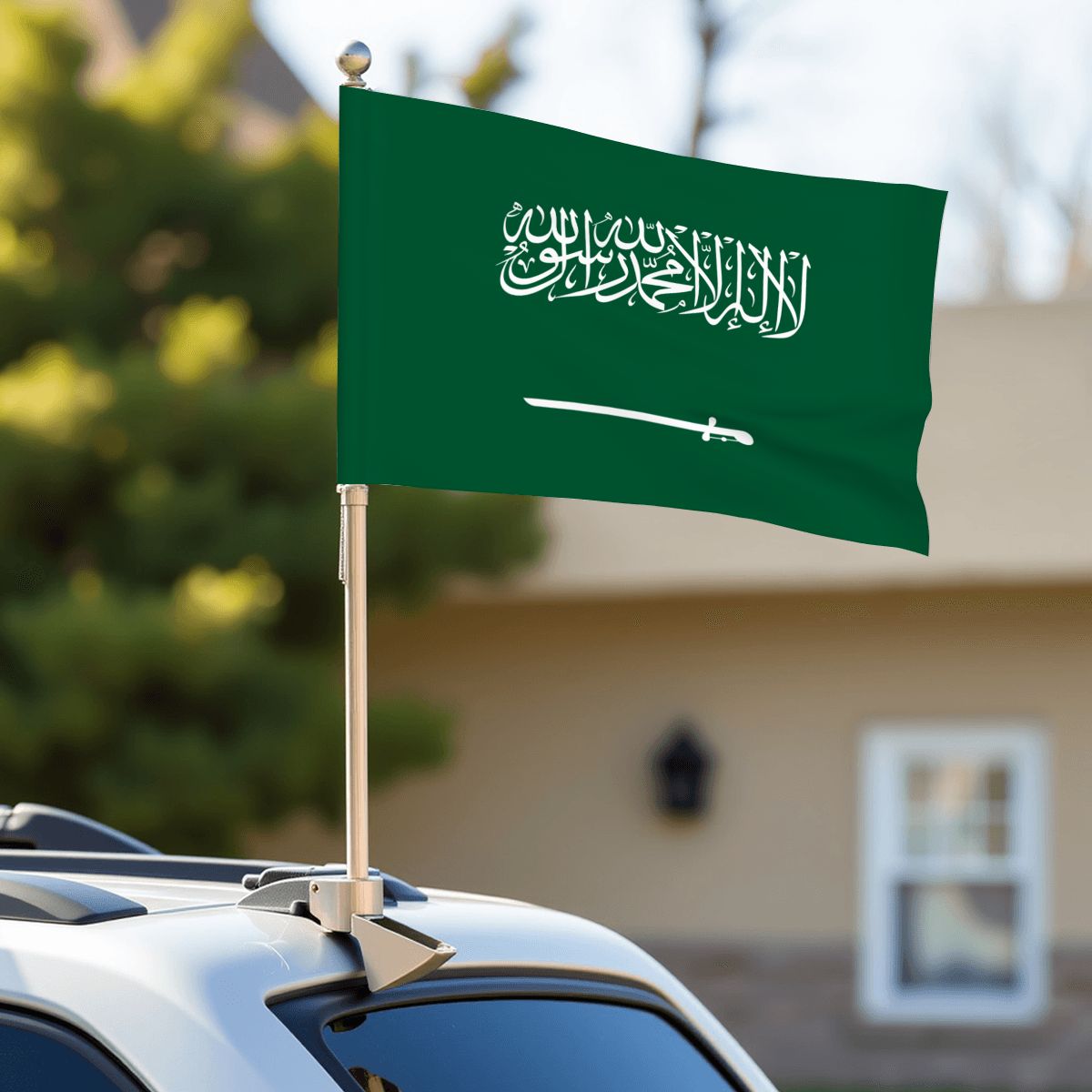 Saudi Arabia Car Flag — RAYAH.club