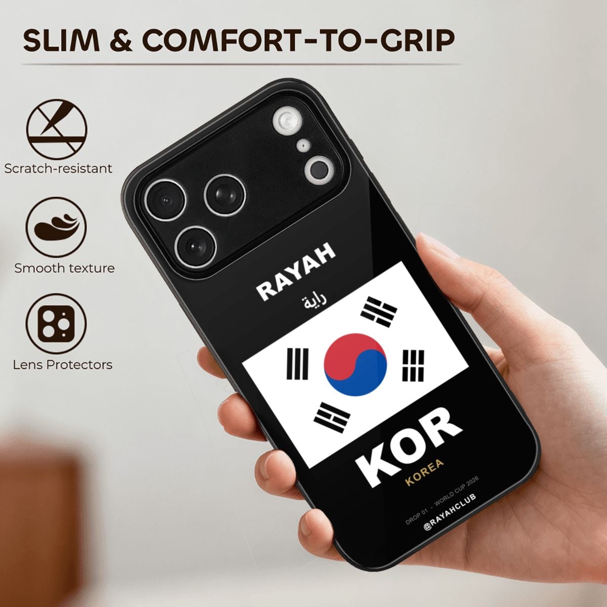 South Korea iPhone 17 Pro Max Glass Case — RAYAH.club