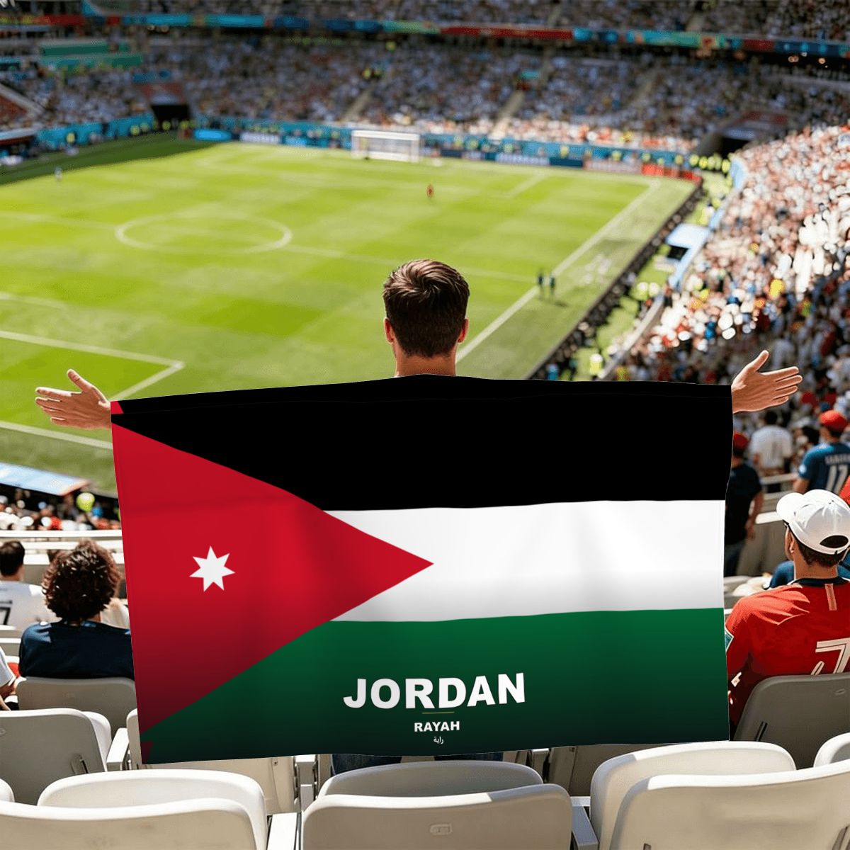 Jordan World Cup 2026 Cape — Fan Flag Wearable