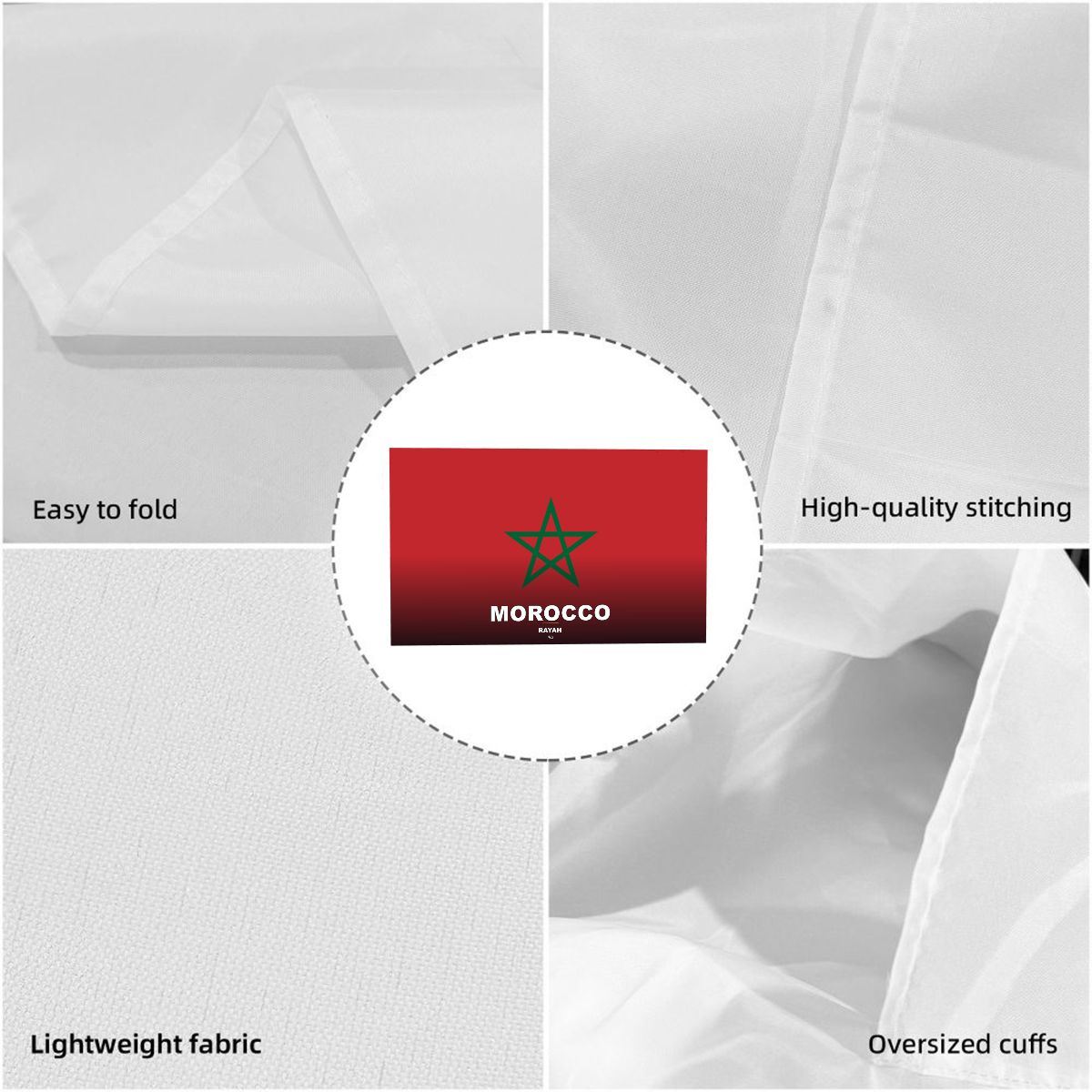 Morocco Flag Sleeve Cape — RAYAH.club