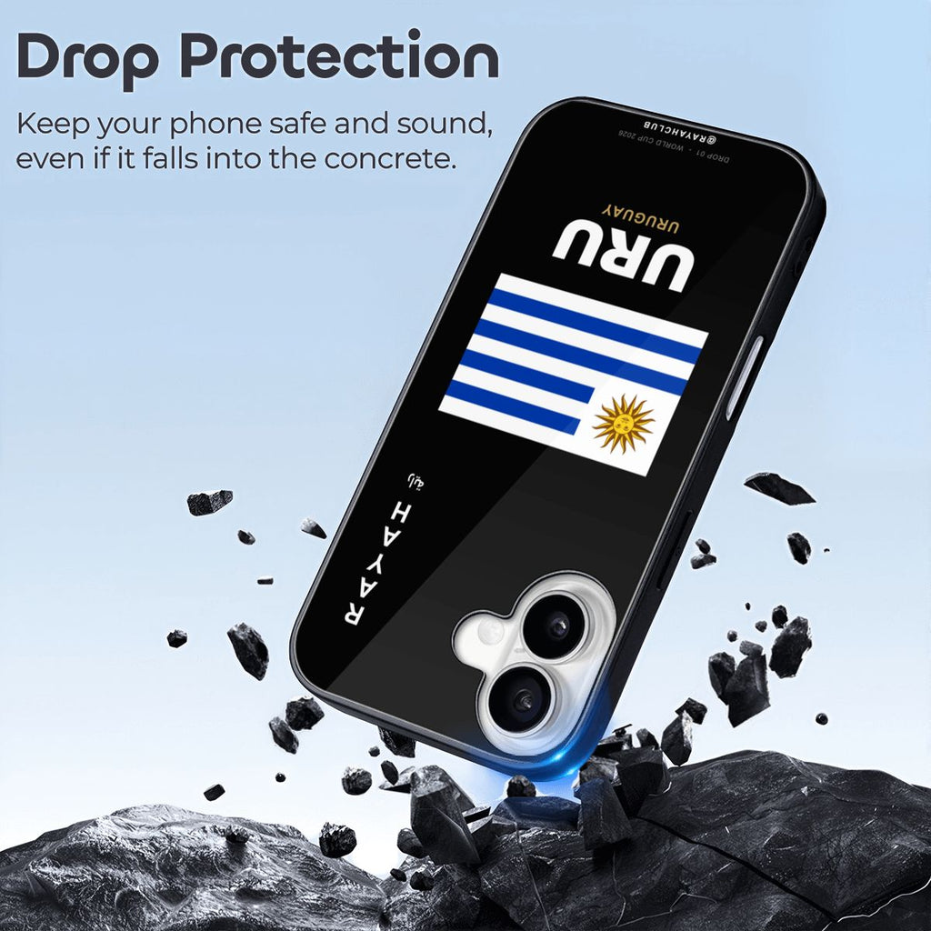 Uruguay iPhone 16 Glass Case — RAYAH.club