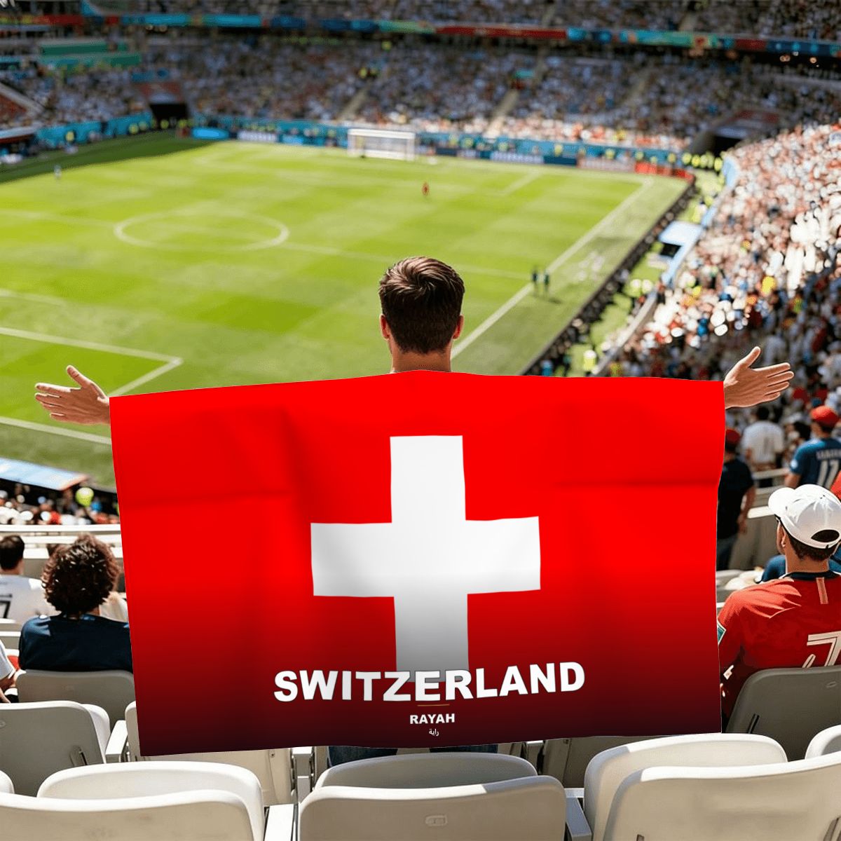 Switzerland World Cup 2026 Cape — Fan Flag Wearable