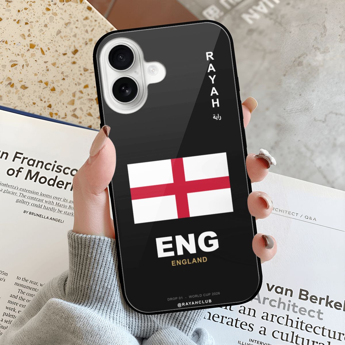 England iPhone 16 Glass Case — RAYAH.club