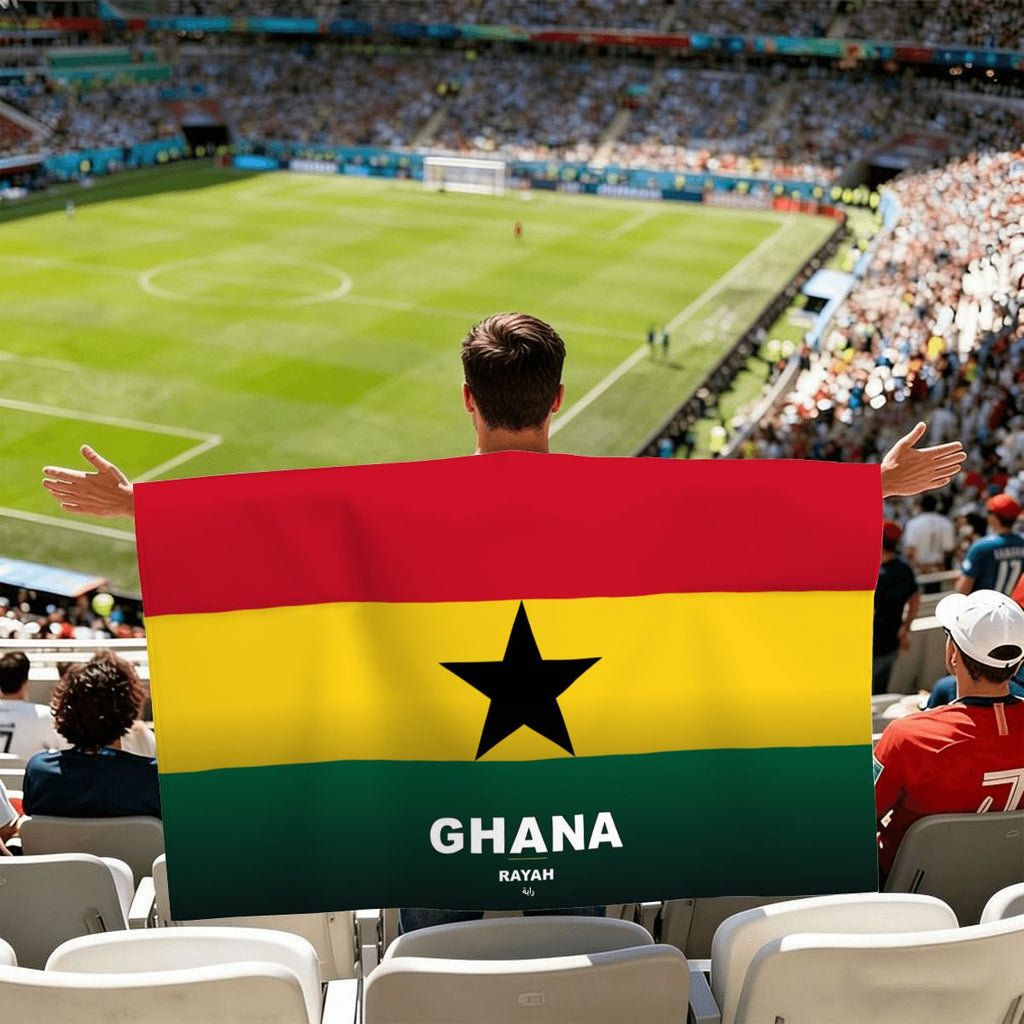 Ghana World Cup 2026 Cape — Fan Flag Wearable