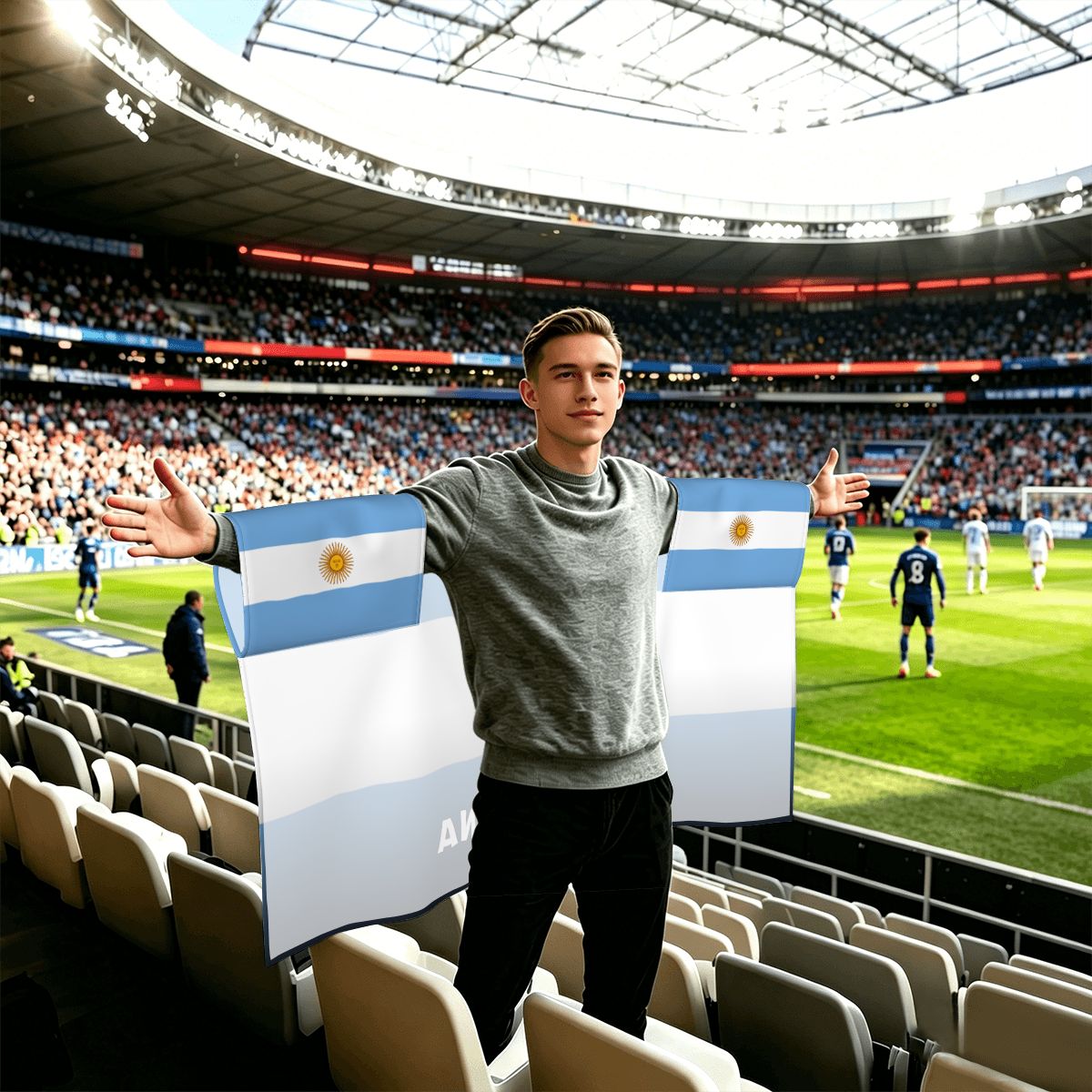 Argentina Flag Sleeve Cape — RAYAH.club