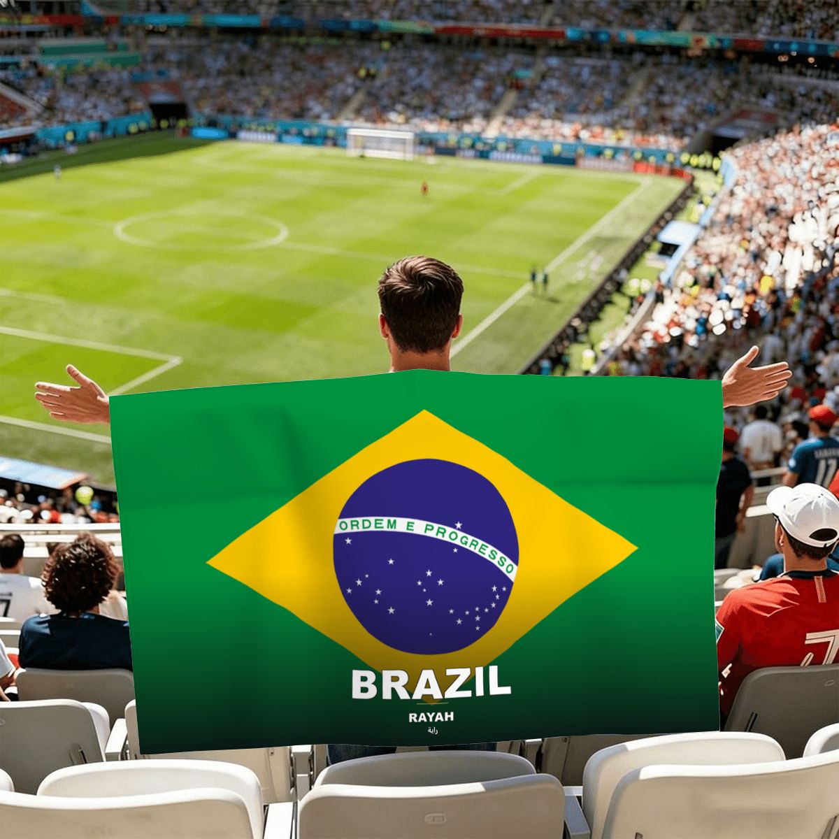 Brazil Flag Sleeve Cape — RAYAH.club