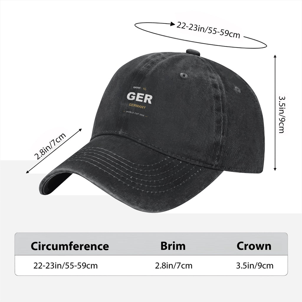 Germany Washed Denim Cap — RAYAH.club