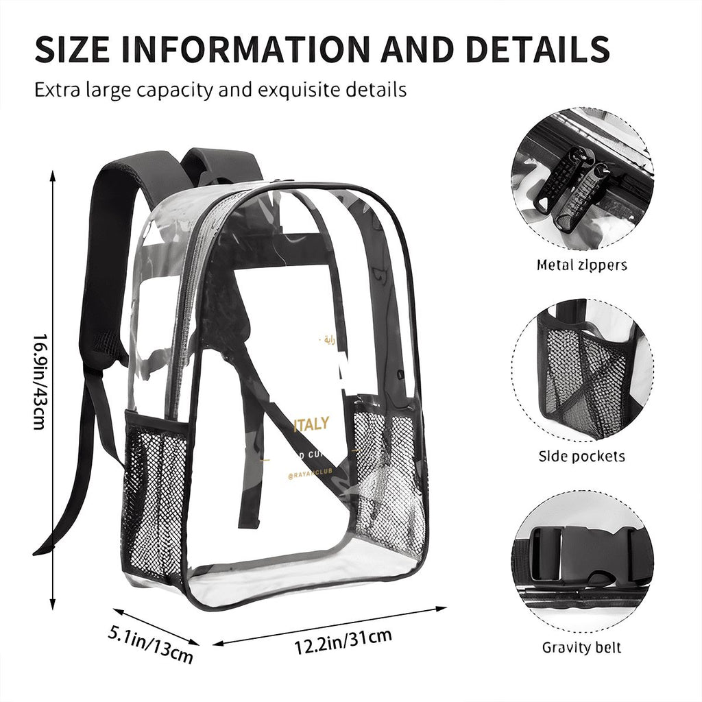 Italy Clear Stadium Backpack — RAYAH.club